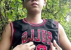 Pinoy Basketball Player with Ginormous Wiry Trouser snake - Outdoor Onanism - Pinoy Jakol