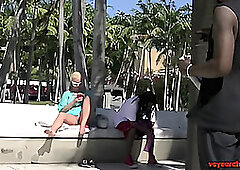 Upskirt Wife # 5 & 6 - Mrs Brooks And Mrs Kiss Upskirt Public Pussy flashing for the Voyeurs!!!