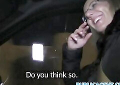 PublicAgent Hitch hiker banged and creampied in a car