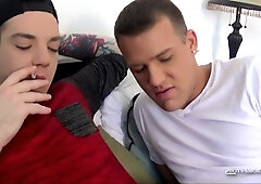 Blowing Smoke Blowing Dicks - Brandon Wilde Ryan Fields - Boys-Smoking