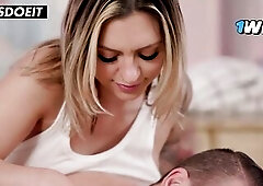 Nympho Hottie Falls In Love with Client's Large Schlong - LETSDOEIT