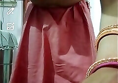 Indian Gay Crossdresser Bottom Gaurisissy showing and pressing her big boobs in xxx video call