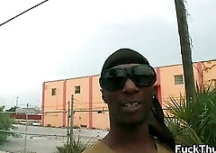 Black thug fucks white anus outdoor 4