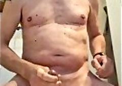 EXHIBITIONIST BATHROOM DILDO BONDAGE JERKING SEXSHOW CUMSHOT