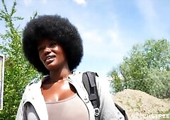 Dear friends of well-paid fuck, you won't believe who I chatted up at the bus stop. A real black girl from real Africa with big tits and an even 