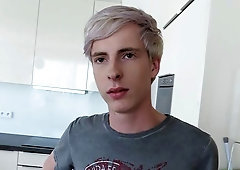 Bleached and scrawny hottie gets fucked in the ass