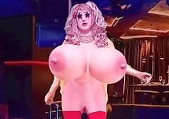 Big tits, huge tits shemale