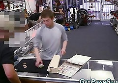 Real hunk fucked for cash