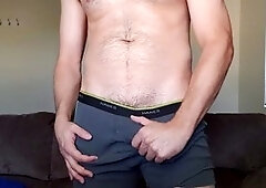 masturbating out a hefty white load