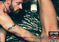 German bottom fisted and barebacked by muscled DILF