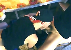 Short bareback group sex in the kitchen 4