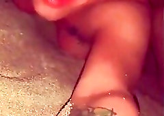 Sensual shemale plays with her sexy body and hard cock