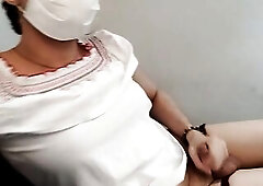 Femboy masturbating, cumming with fun