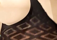 Big tits Crossbitch pantie dildo fuck