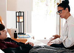 Disabled 18yo guy visited by his mature prof Dana Vespoli