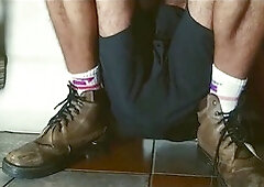 Gay smoking, gay boots, faggot