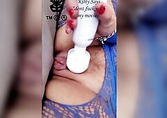 Laing on the couch in my blue crotchless fishnets , teasing my clitoris with my sextoy thinking about watersports, Got me curious as to the smack so g