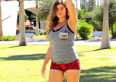 Young BFFs flashing their tits in public