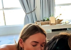 Blonde teen Kiara Knight hot POV blowjob and fucking on cam
