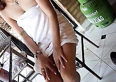 I bang my wife's superlatively good ally in the kitchen