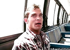 Men get picked up by a bus and get fucking and sucking