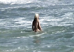 Bare Nymph Agnes Gets Her Precious Butt Overspread In Beach Sand!