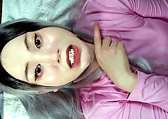 Fabulous footjob with hot facial finish for freaky shemale