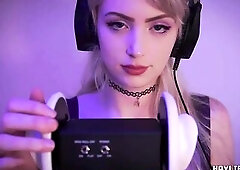 Ear Giving a kiss Licking Tingles + Throat Sounds ASMR