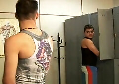 Hunky Latino got his tight anus stuffed by his Gym partner