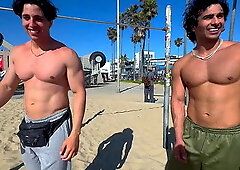 Beach Workout Becomes Threesome