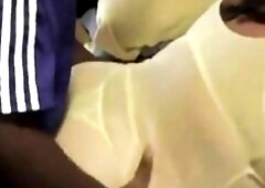 Alley Cat is with her ebony lover, shooting a home porno. Youthful Guy grinds into her from behind, grabbing her breasts. Next this guy relaxes and li