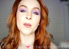 Fiery French redhead Lucy Doll commands your hand in steamy webcam JOI