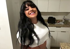 Serena Santos the Cuban seductress teases from the cupboard to the bedroom