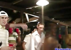 Barnyard college boys hazed into frathouse
