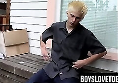 Ian Madrox teases with his feet in this steamy outdoor scene
