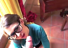 Nerdy With Small Tits Owned By Massive Cock - Riley Reid