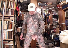 The Guy Next Door - Porn Model Leeharper Pinnomen - Is Putting Up A Masturbation Show In Which He Will Spread His Glossy Tattoo Man Cream !