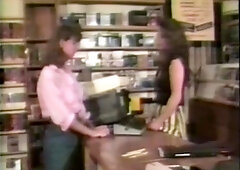 Brunette lesbian beauties making out in threesome