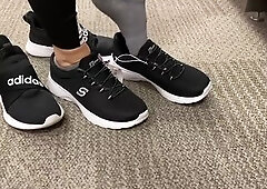 PUBLICLY TRYING ON SHOES IN TARGET