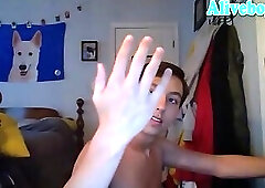 teen cd trap crossdresser sissy femboy strip teasing on cam