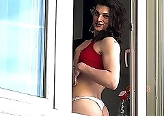 I love to teasing you from my window