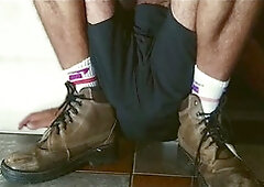 Gay smoking, gay boots, faggot