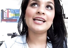 Chubby Booty Colombian Amateur Banged Raw & Swallows Cum - CARNE DEL MERCADO