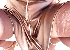 Tranny drinking her cum from cock-sock in public got caught by neighbour