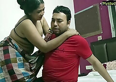 Desi bhabhi's private moment caught on hidden camera with her husband and a friend
