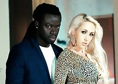 Big black lover is having fun with a white angel Christina Shine
