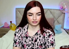 Ginger amateur babe with big tits