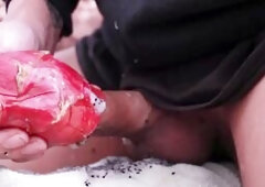 Kaitlyn Katsaros & Dragon Fruit 5on2 100% Hell, foot in butt, fisting, piddle, puk3, curly angels