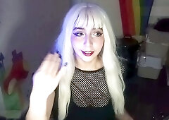 Cosplay girl Berenice Moon doing her thing in a home setting