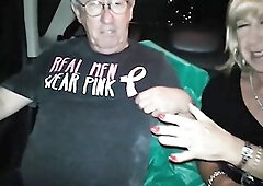 John gets urinated on by a Shemale and a angel in the Carpark.
